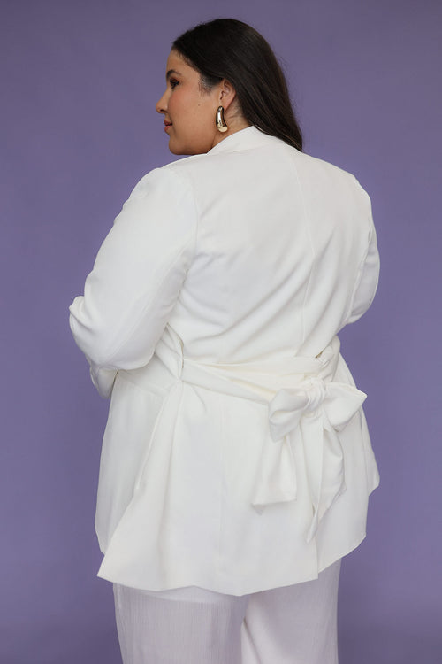 Perfect Longline Blazer WHITE