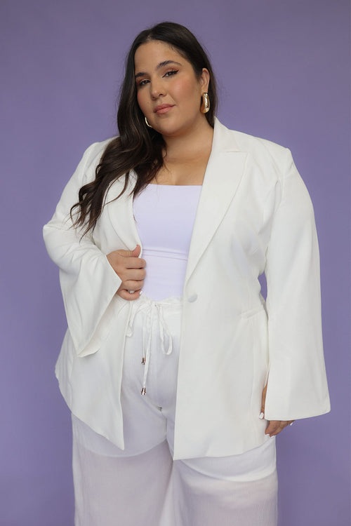 Perfect Longline Blazer WHITE