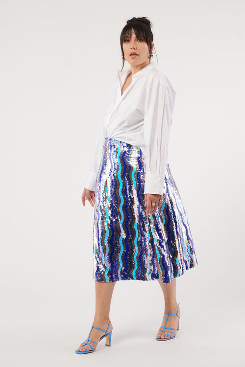 Lizzy Wave A-Line Skirt