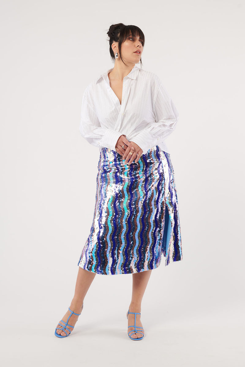 Lizzy Wave A-Line Skirt