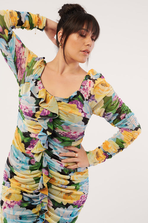 The Moment Mesh Dress English Garden Print