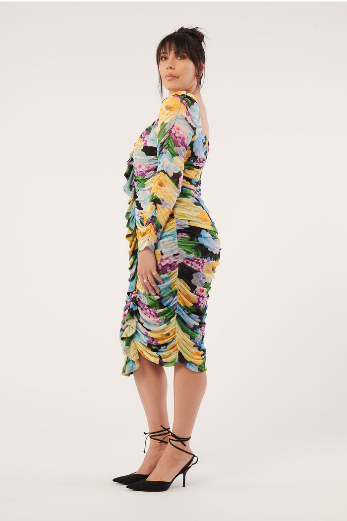 The Moment Mesh Dress English Garden Print