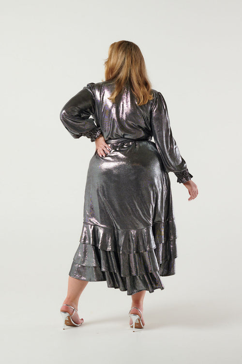 Mineral Magic Wrap Dress Silver