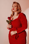 Racy Red Velvet Dress