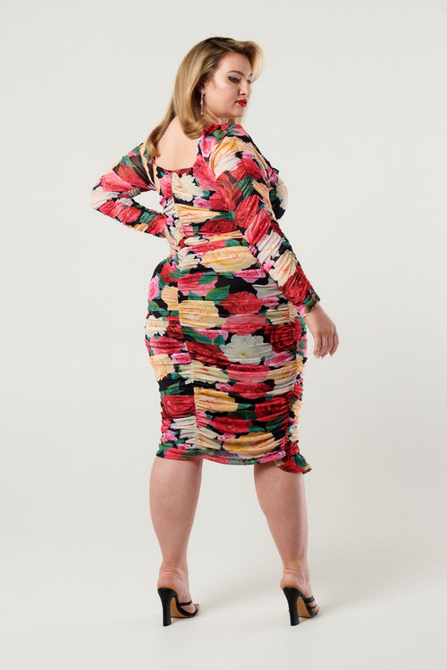 The Moment Mesh Dress Eden’s Garden Print