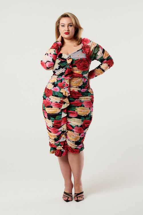 The Moment Mesh Dress Eden’s Garden Print