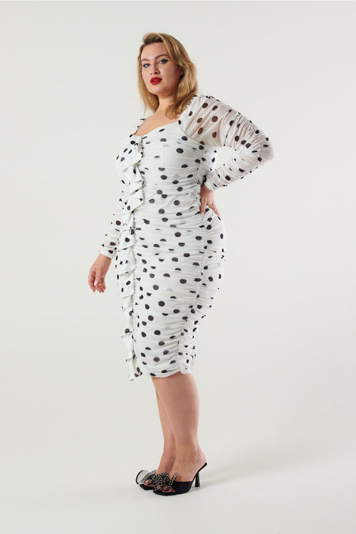 The Moment Mesh Dress Valentino Spot Print