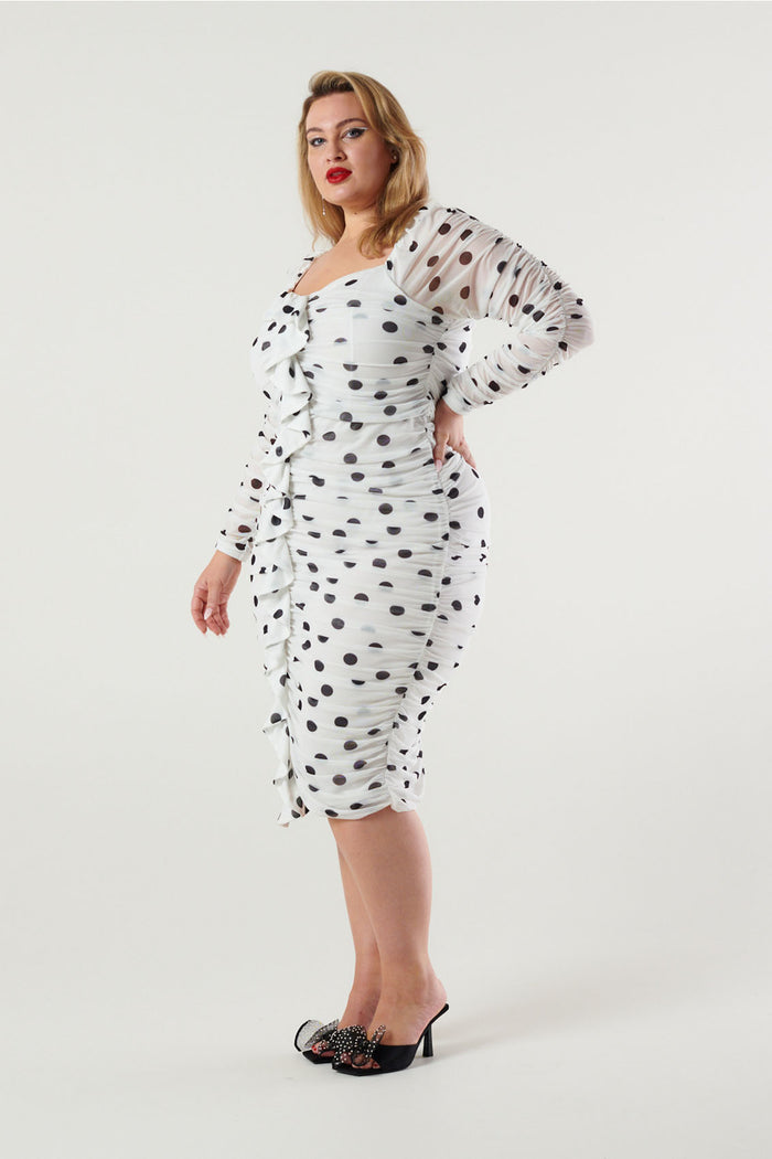 The Moment Mesh Dress Valentino Spot Print