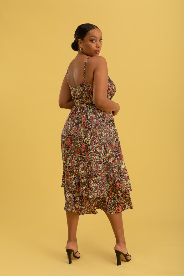 Gitana Satin Column Dress