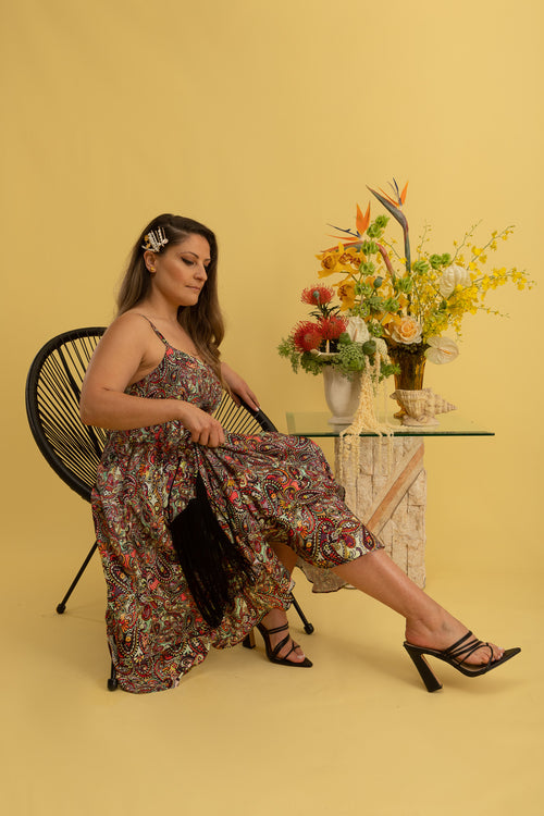 Gitana Satin Column Dress