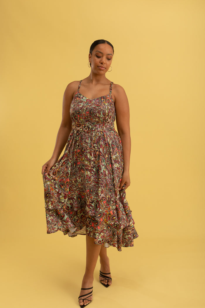Gitana Satin Column Dress