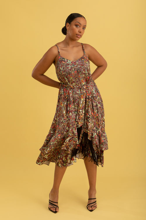 Gitana Satin Column Dress