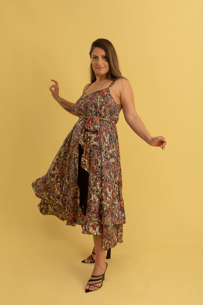 Gitana Satin Column Dress