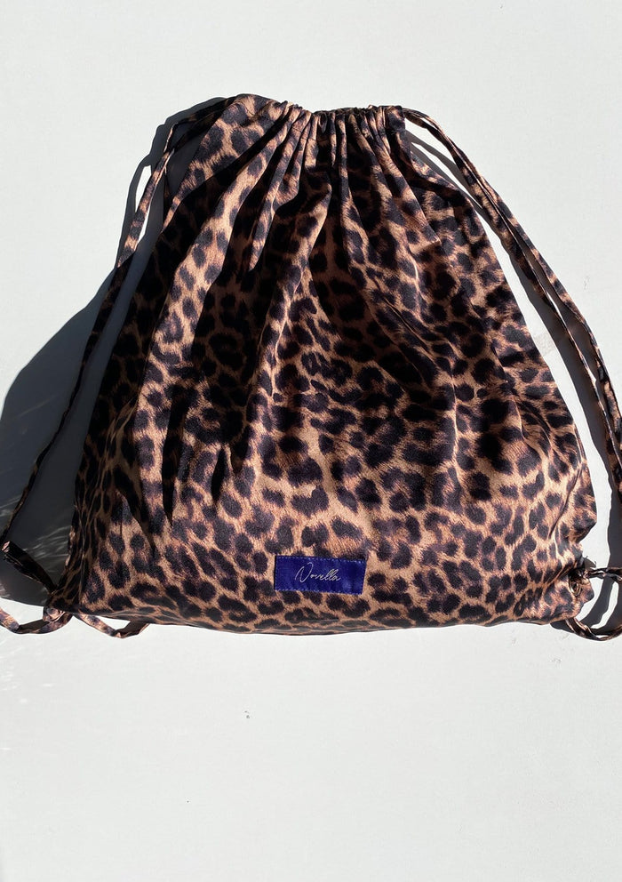Rose Ruched Knit Dress Animal Print