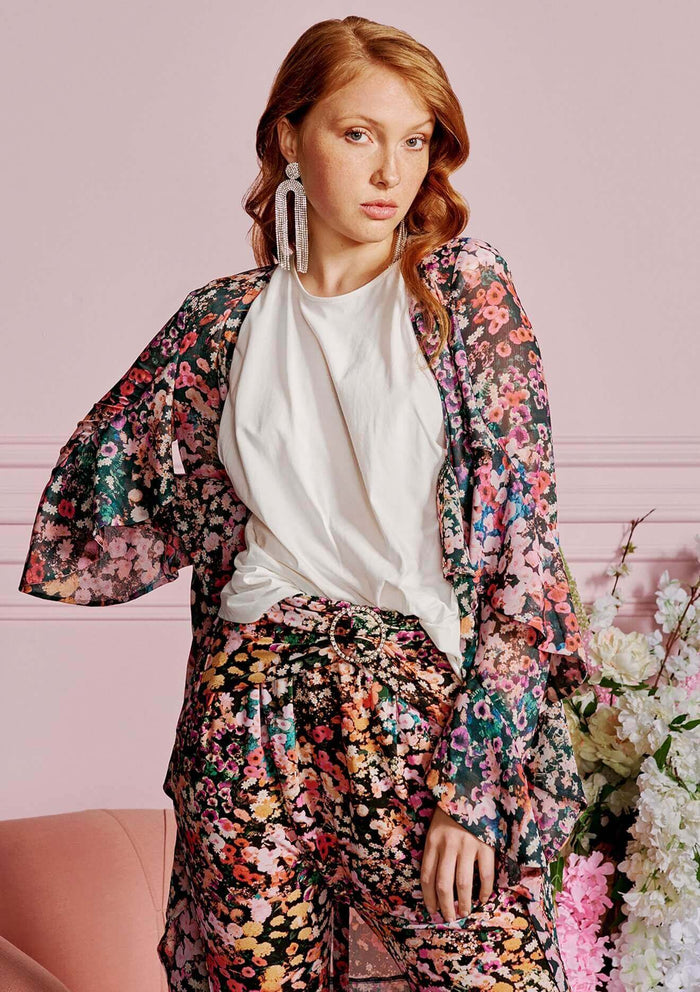Rosa Ruffle Cover Up Floral