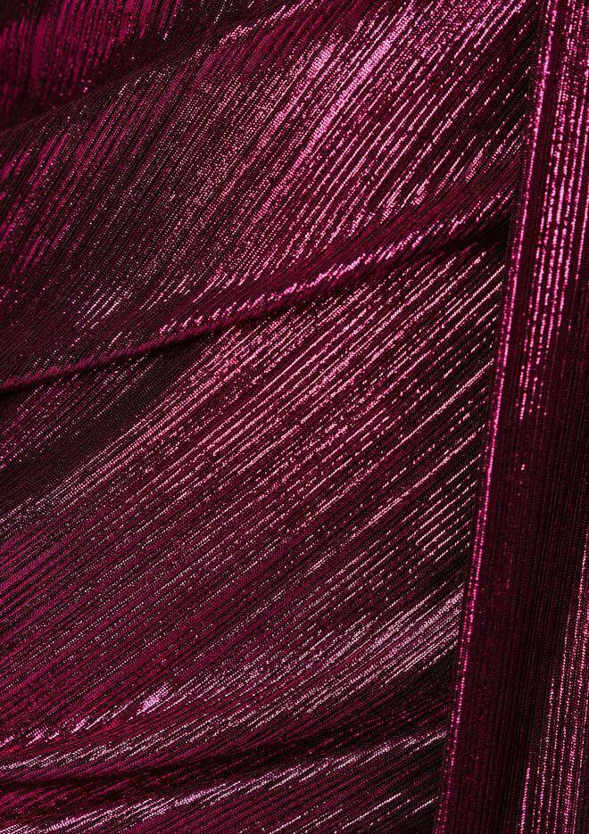 Luminare Metallic Knit Dress Fuchsia