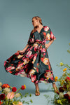 Fresco Floral Batwing Maxi Dress