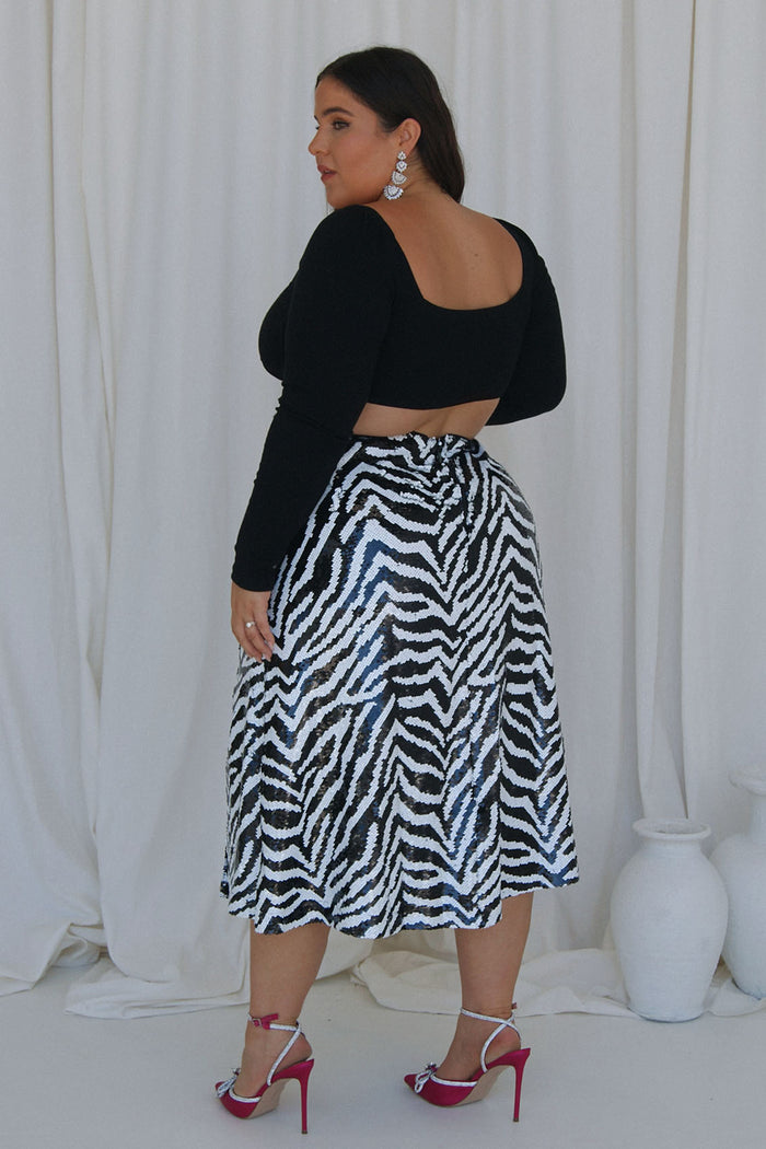The Animale A-Line Sequin Skirt