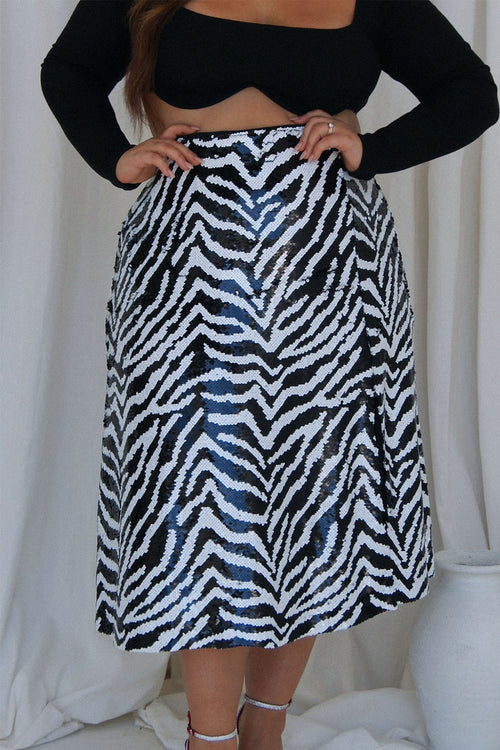 The Animale A-Line Sequin Skirt