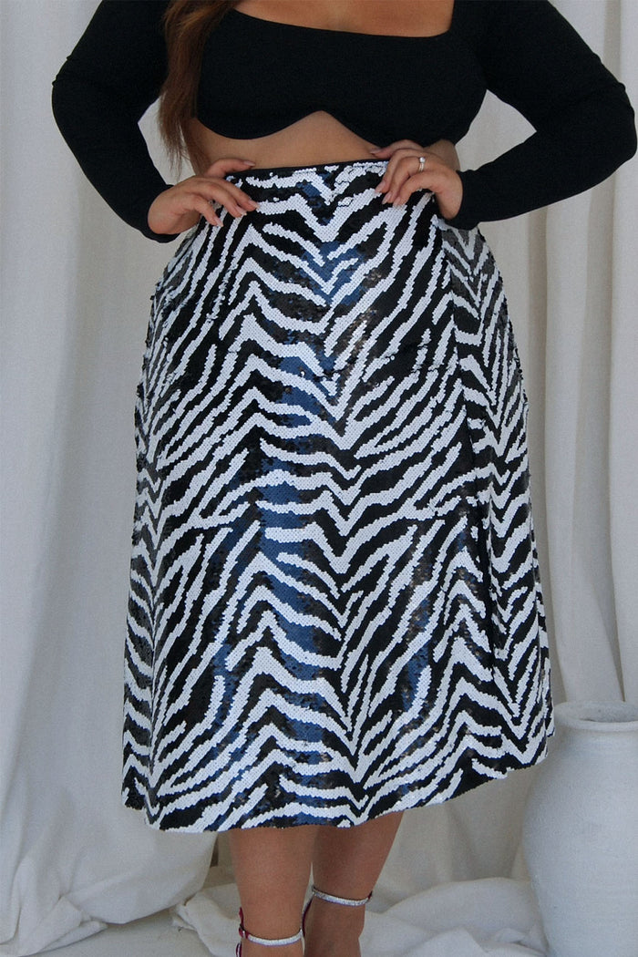 The Animale A-Line Sequin Skirt