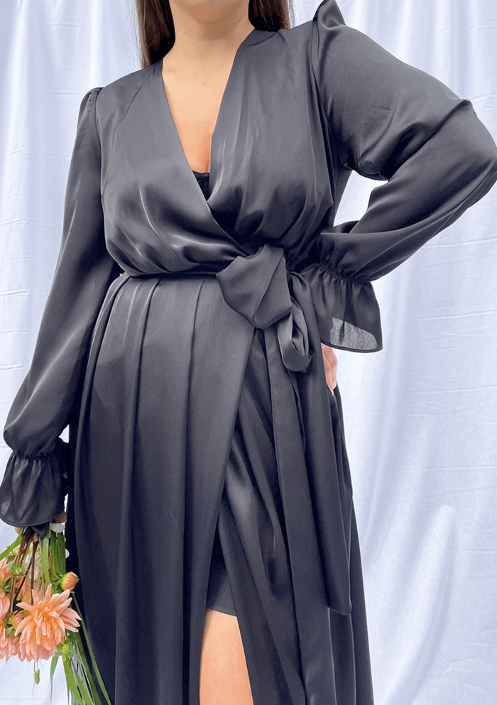 Ninfea Wrap Dress Black