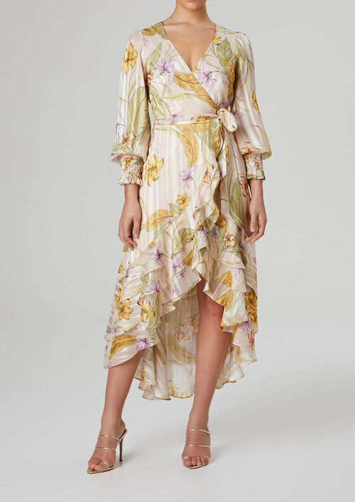 Vignetto Long Sleeve Wrap Dress