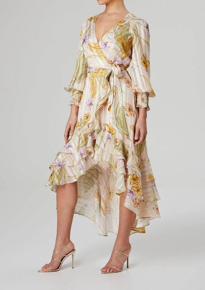 Vignetto Long Sleeve Wrap Dress