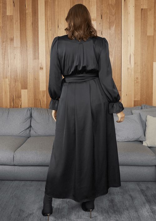 Ninfea Wrap Dress Black