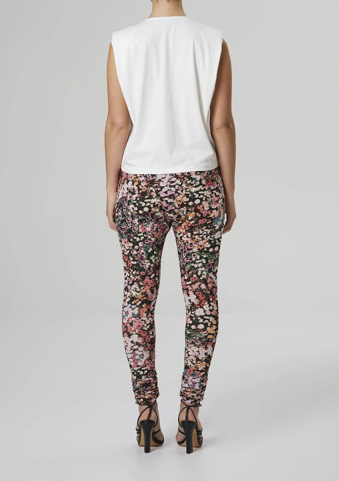 Fresia High Waist Buckle Pant Floral Print