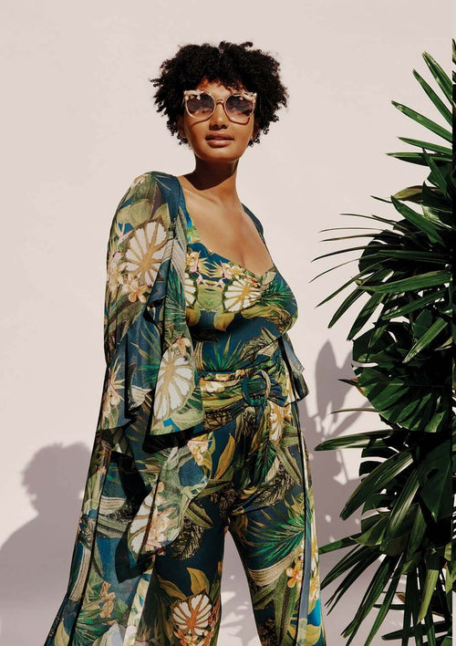 Rosa Ruffle Cover Up Jungle Print