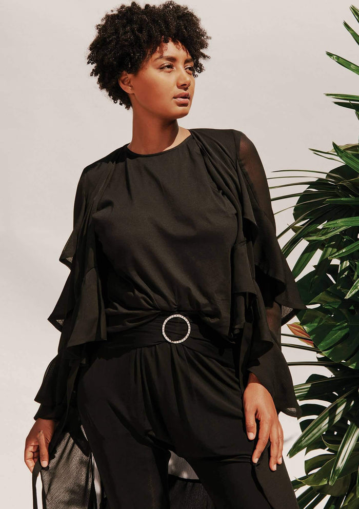 Cristantemo Scrunch Tee Black
