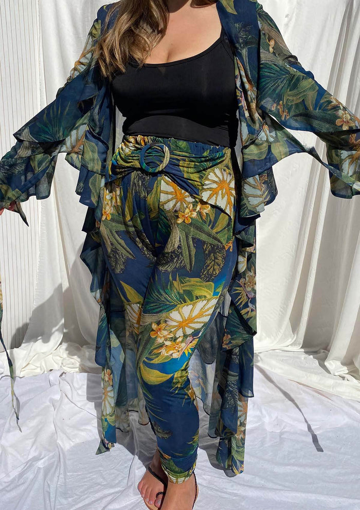 Rosa Ruffle Cover Up Jungle Print