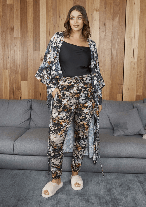 Fresia High Waist Buckle Pant Painterly Floral