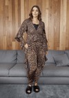 Fresia High Waist Buckle Pant Animal Print