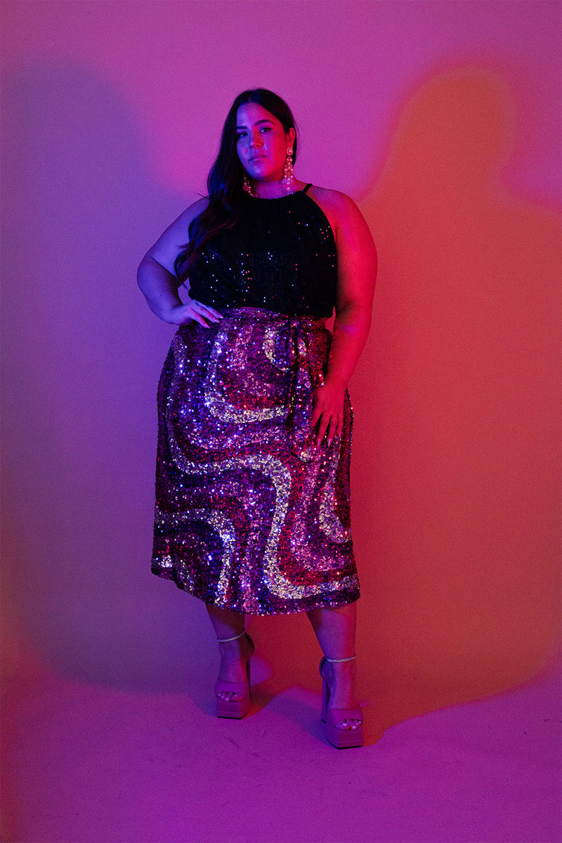 New Wave Sequin Skirt