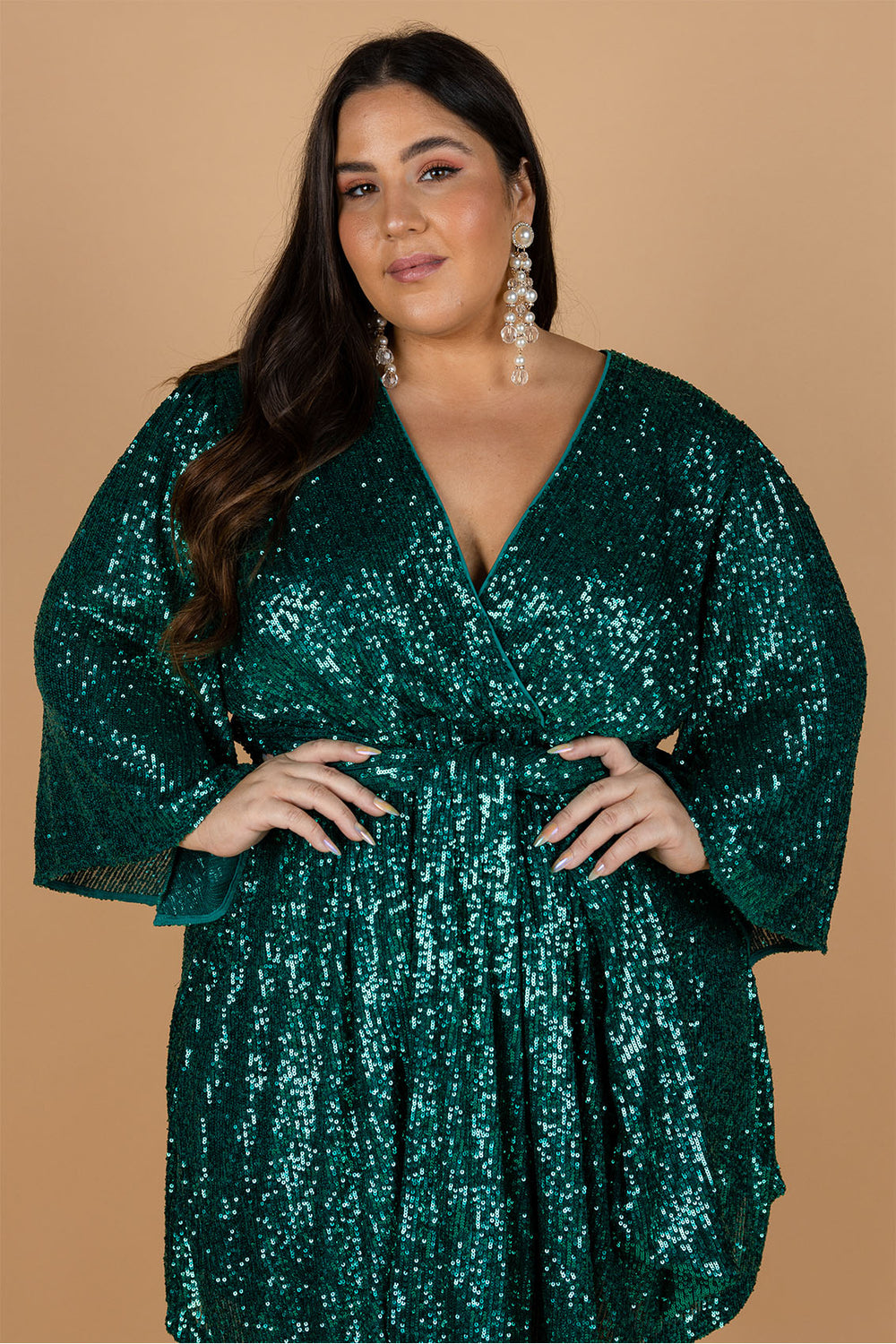 Discoteca Sequin Dress - Emerald Novellathelabel Discoteca Sequin Dress - Emerald Novellathelabel