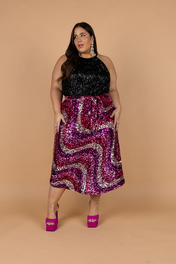 New Wave Sequin Skirt