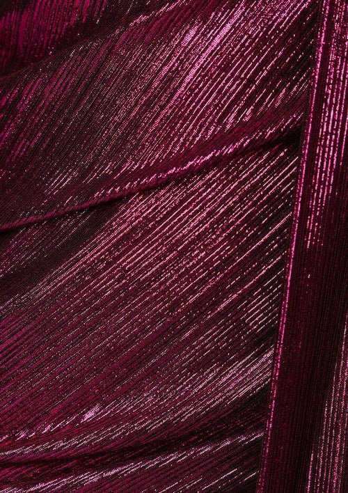 Luminare Metallic Knit Dress Fuchsia