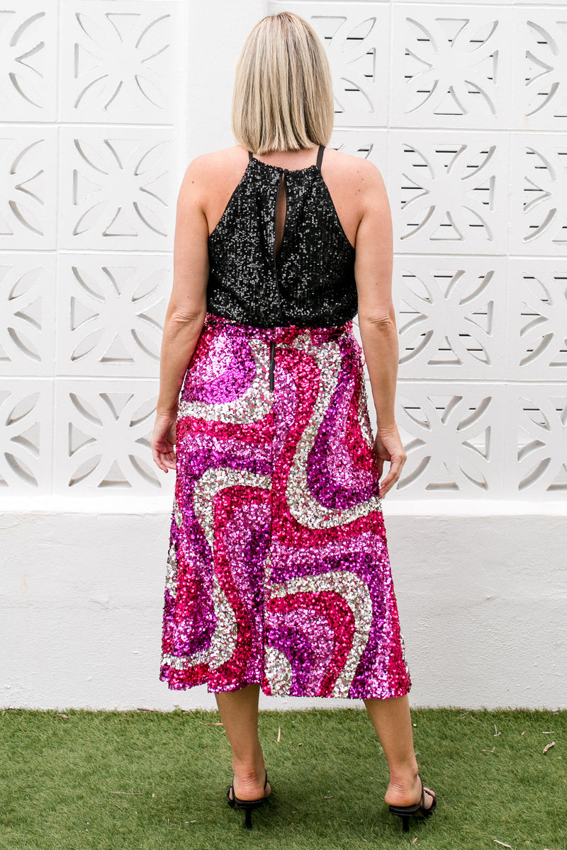New Wave Sequin Skirt