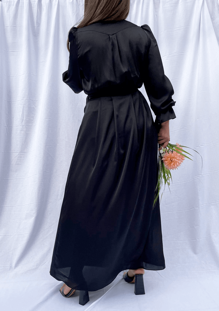 Ninfea Wrap Dress Black